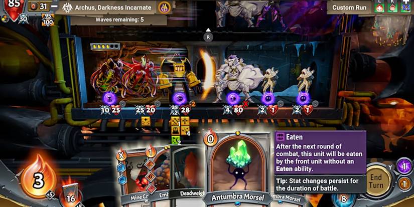 Monster Train First Class battle in mansion