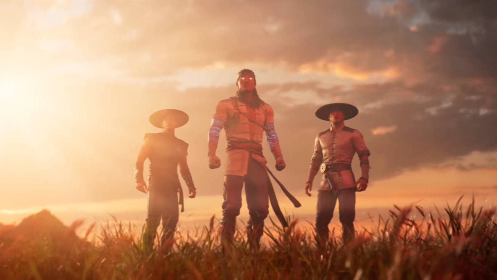 Liu Kang leading Raiden and Kung Lao in Mortal Kombat 1