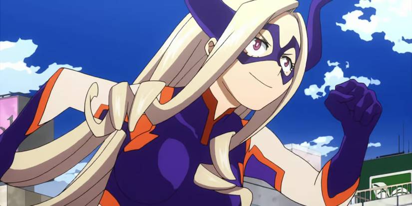 Mt. Lady Running Through The City As A Giant In My Hero Academia