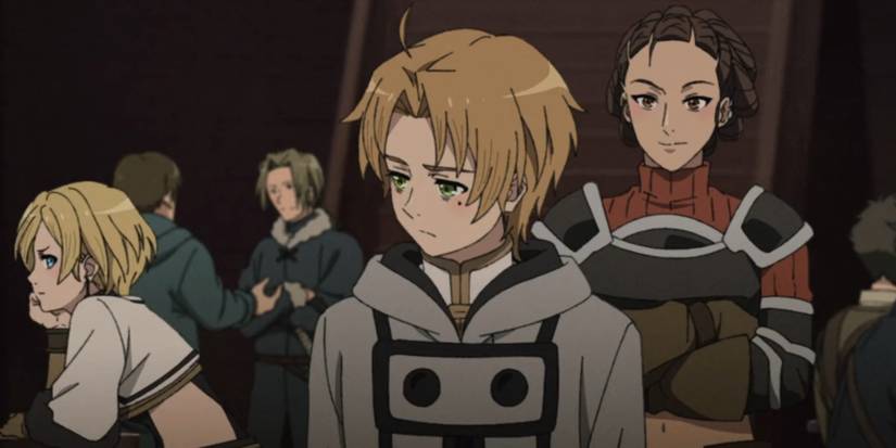 Mushoku Tensei II Ep1 Rudeus with Suzanne and Sara