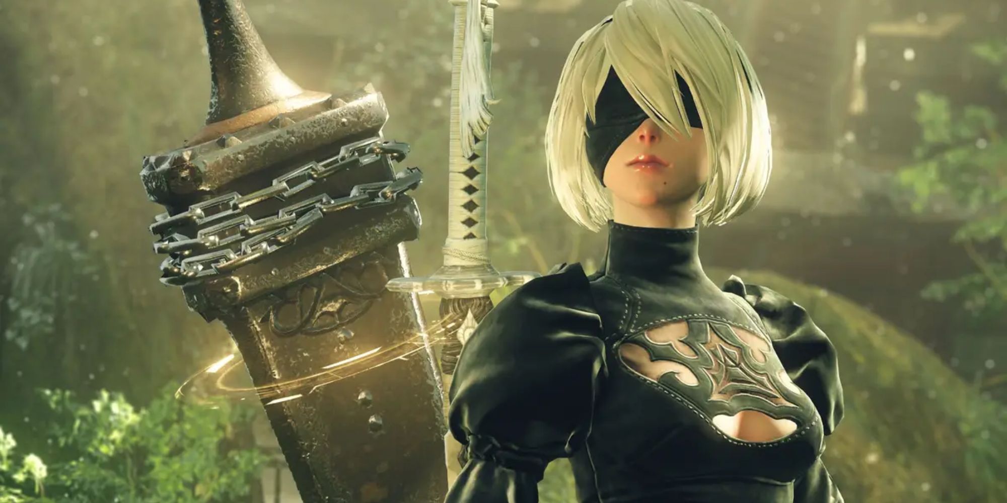 An image of NieR: Automata, depicting 2B: one of the main protagonists.