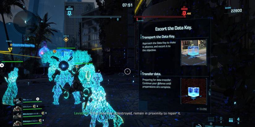 An in-game image of the Data Key Security war game in Exoprimal