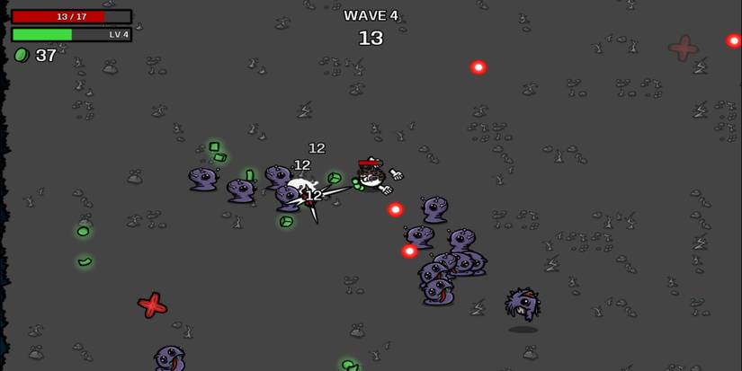 Brotato Brawler with fist in wave 4