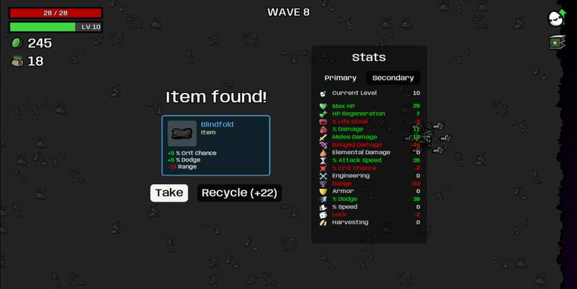 Brotato blindfolded item