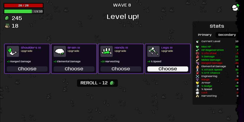 Choosing the Legs 3 upgrade