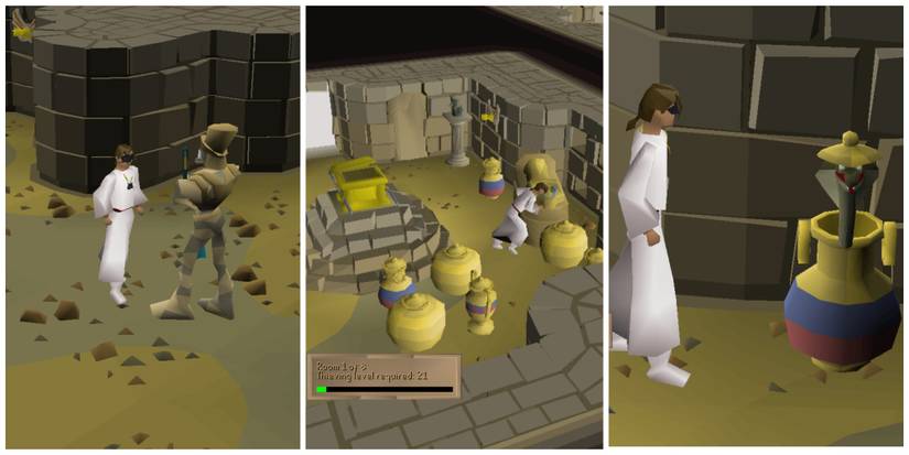 Old School RuneScape's Pyramid Plunder minigame.