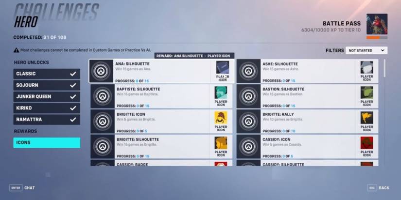 equipping silhouette icons overwatch 2