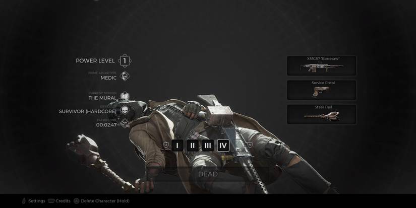 A player's fallen character that has suffered a permanent death while in Hardcore Mode