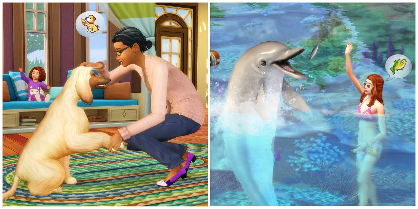 Pets and Dolphins in The Sims 4