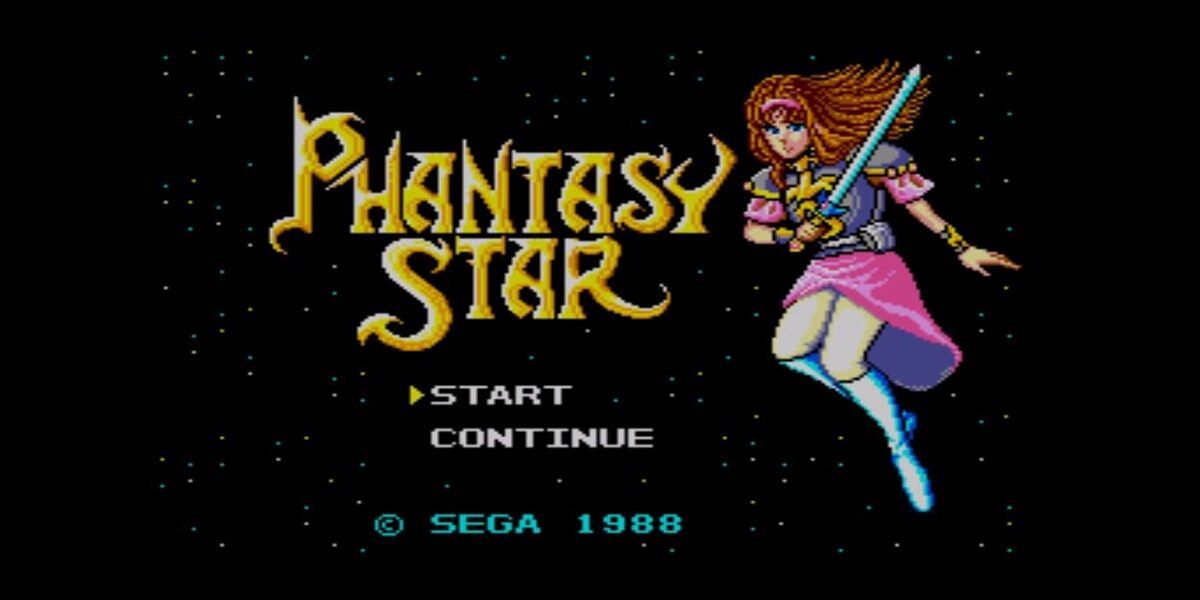 The main menu from the first Phantasy Star game
