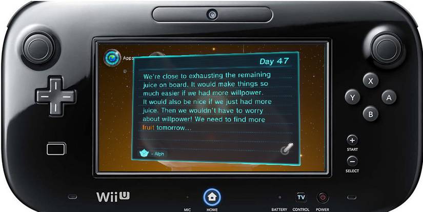 A written entry from Koppaite Alph overlaid on an image of a Wii U gamepad.