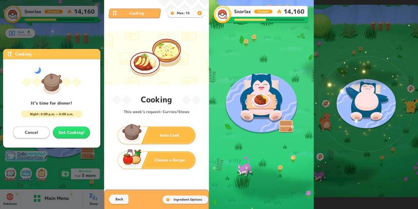 Feeding Snorlax in Pokemon Sleep