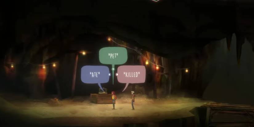 Riley chooses different words to complete the story with Jacob