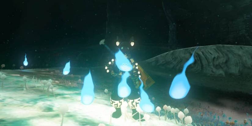 Link standing amongst Poe souls