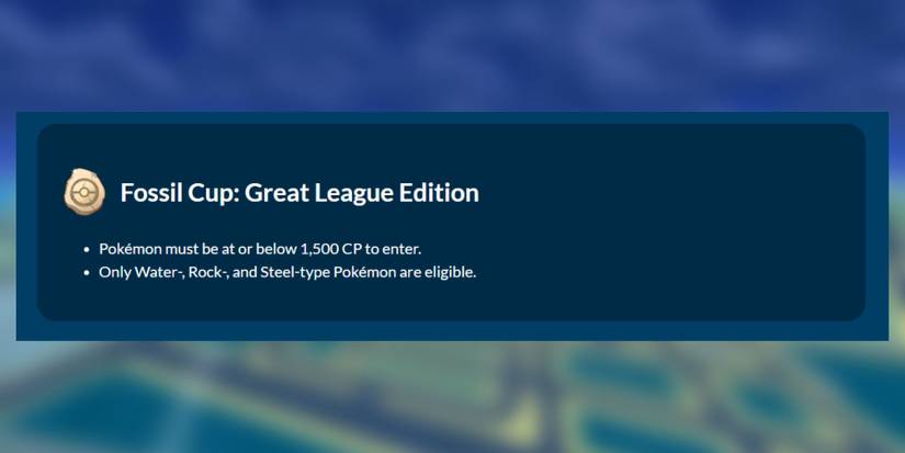 image showing fossil cup rules in pokemon go 2023 great league.