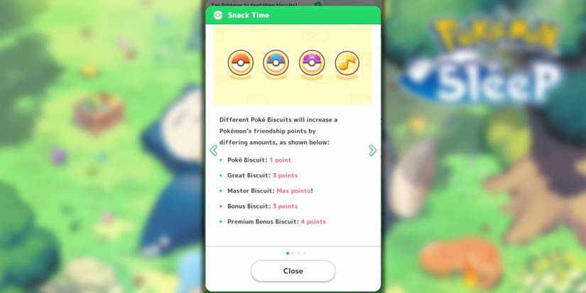 image showing all biscuit types in pokemon sleep.