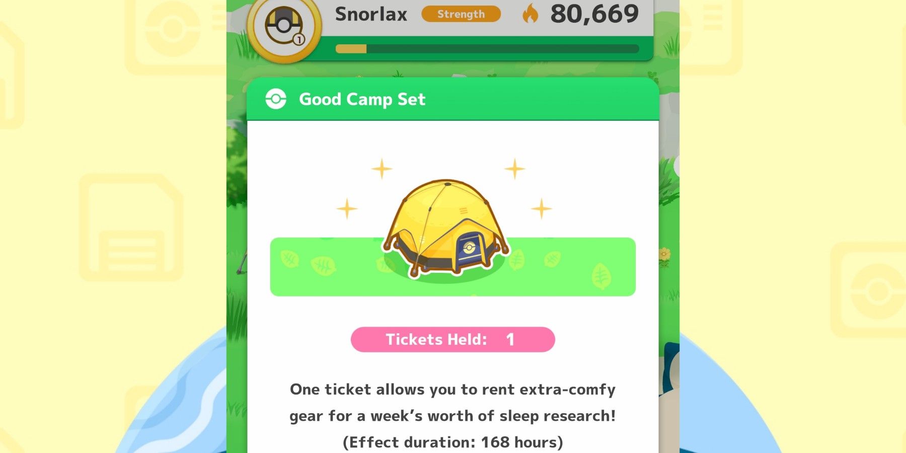 Pokemon sleep good camp set