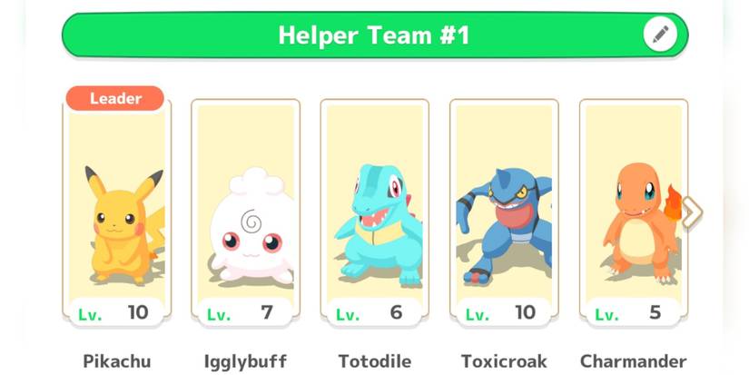 Pokemon sleep helper Pokemon team