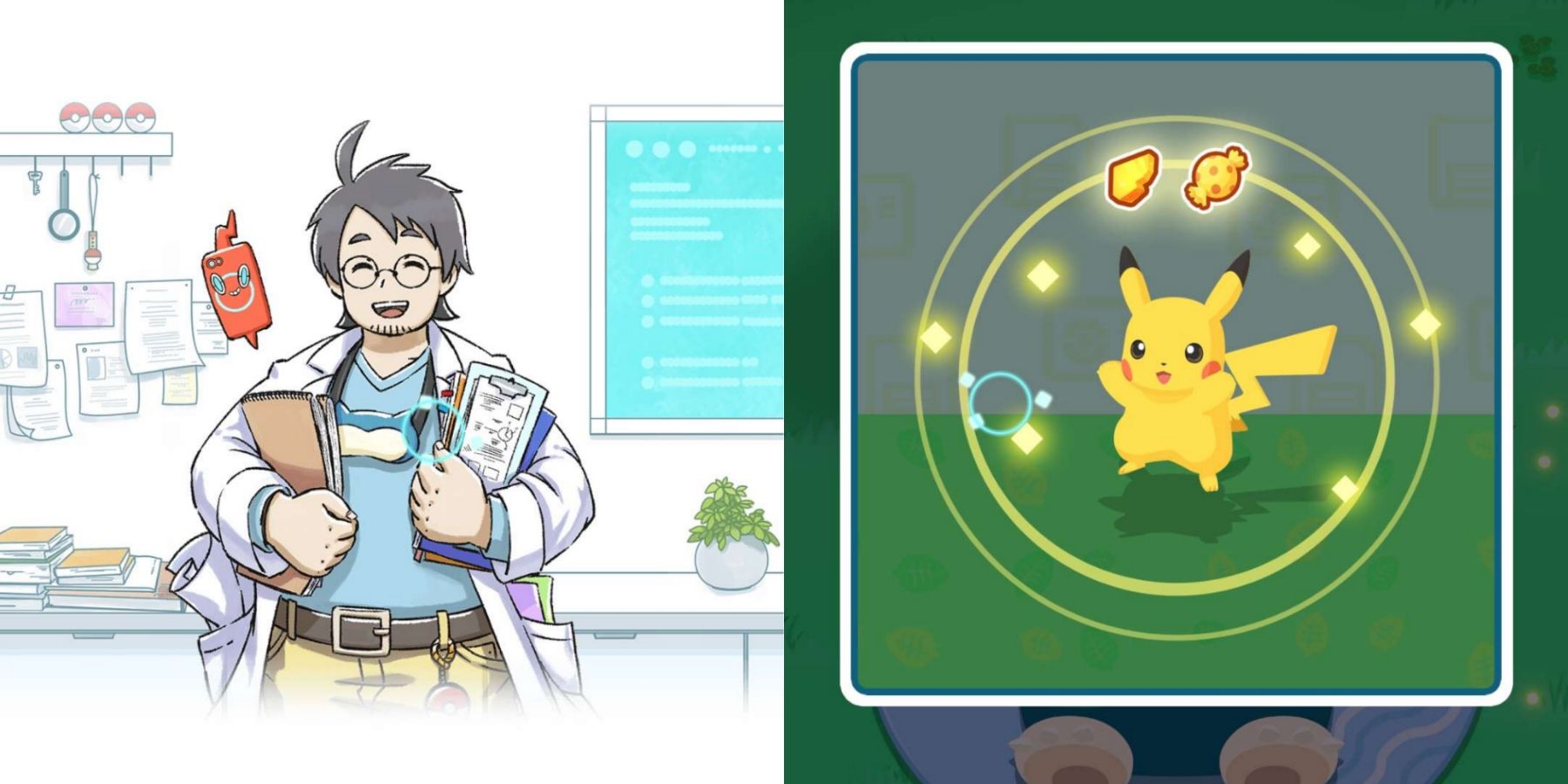 professor neroli and pikachu