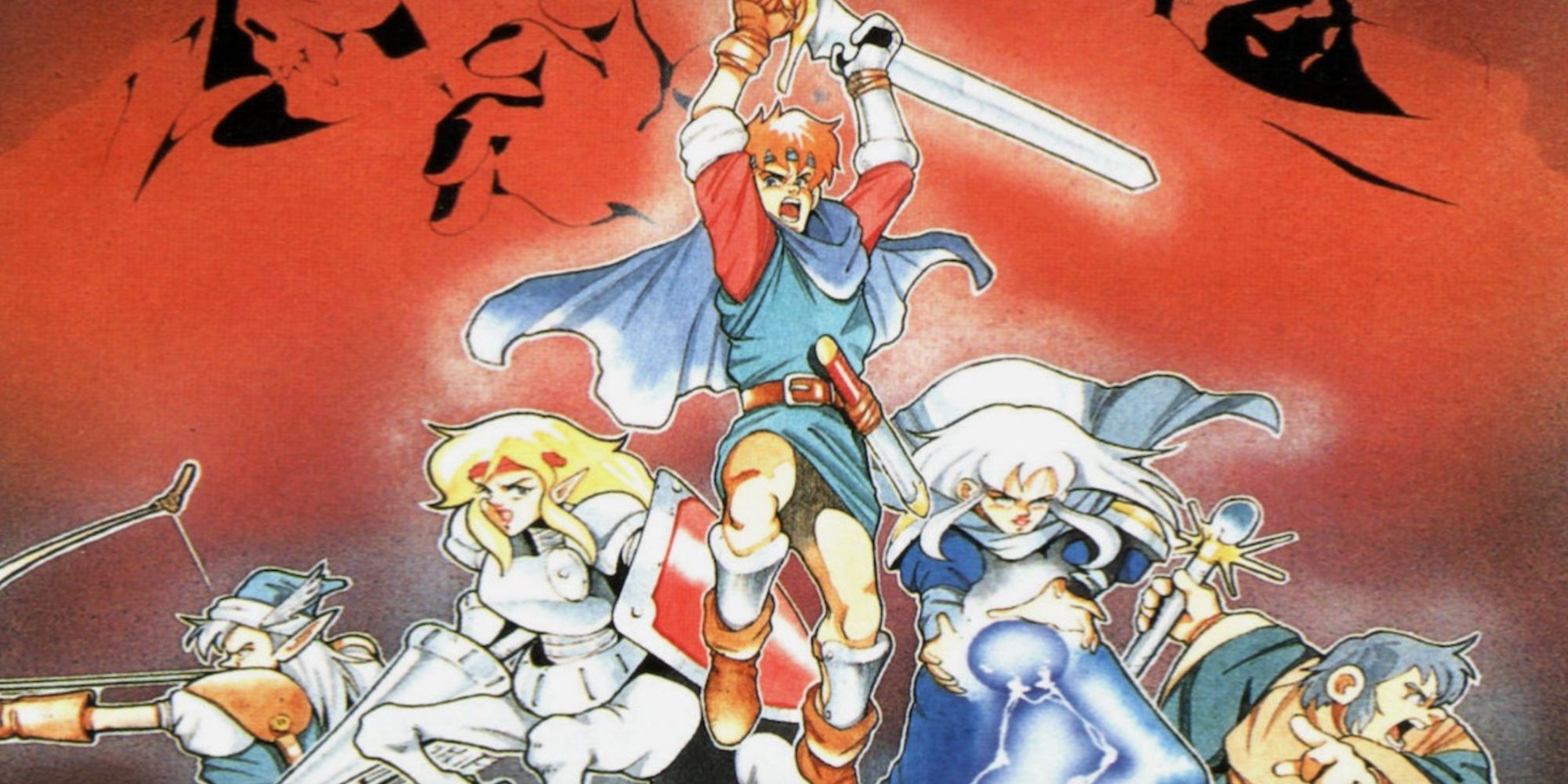 Promo art featuring characters in Shining Force