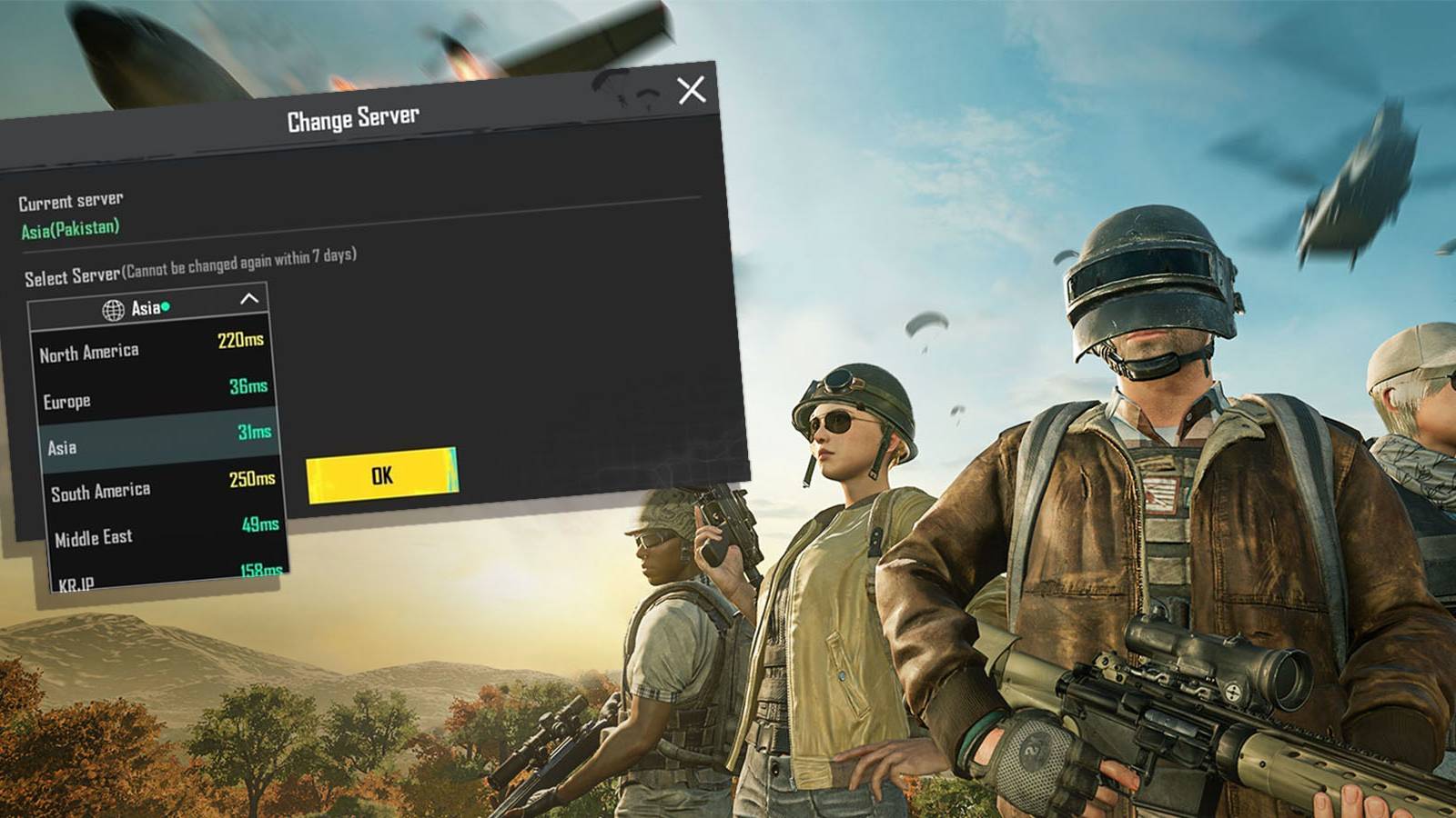 pubg-how-to-change-servers