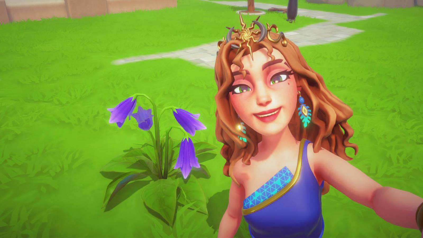 purple falling penstemon in disney dreamlight valley