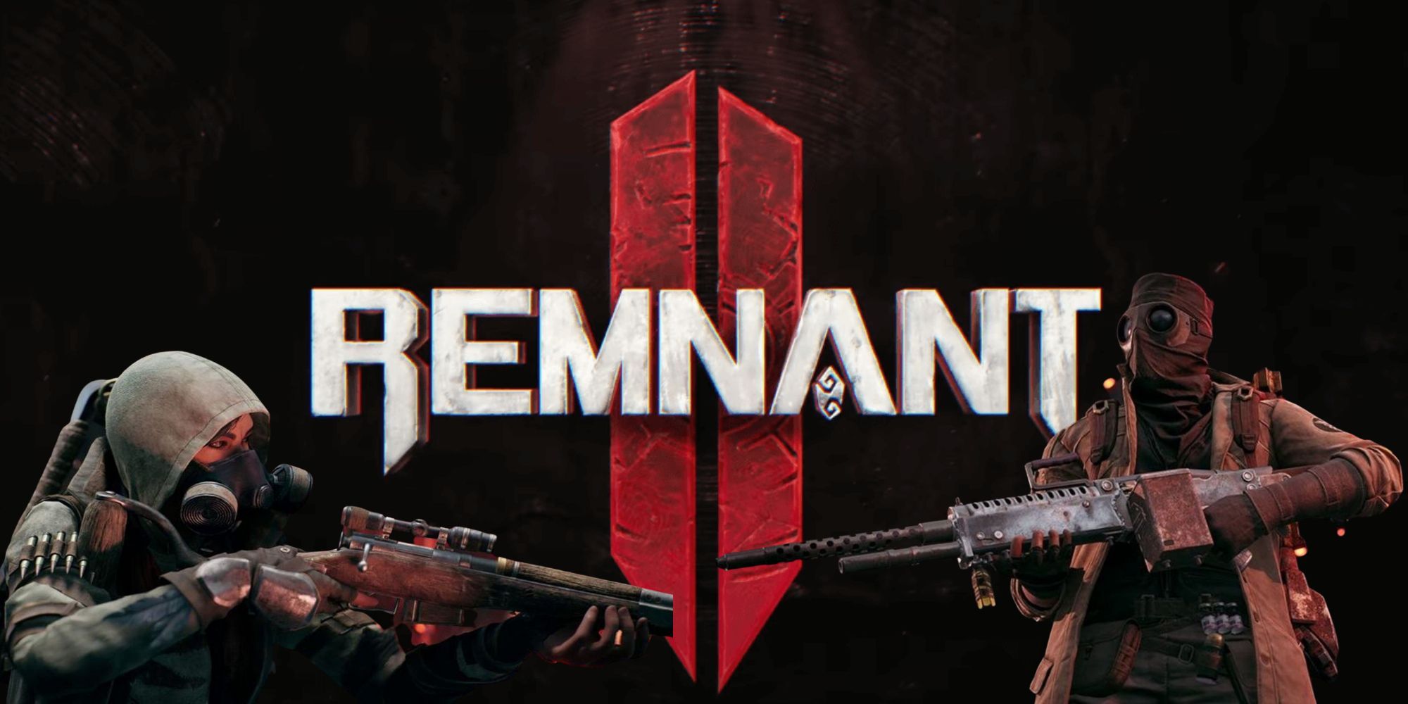 The title image for Remnant 2, featuring a Hunter and Medic 