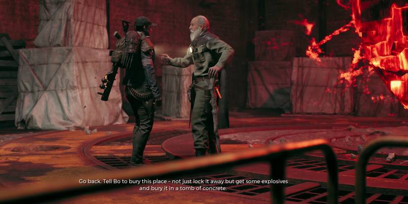 Remnant 2 - Ford Telling The Player To Bury The Old Ward In Concrete