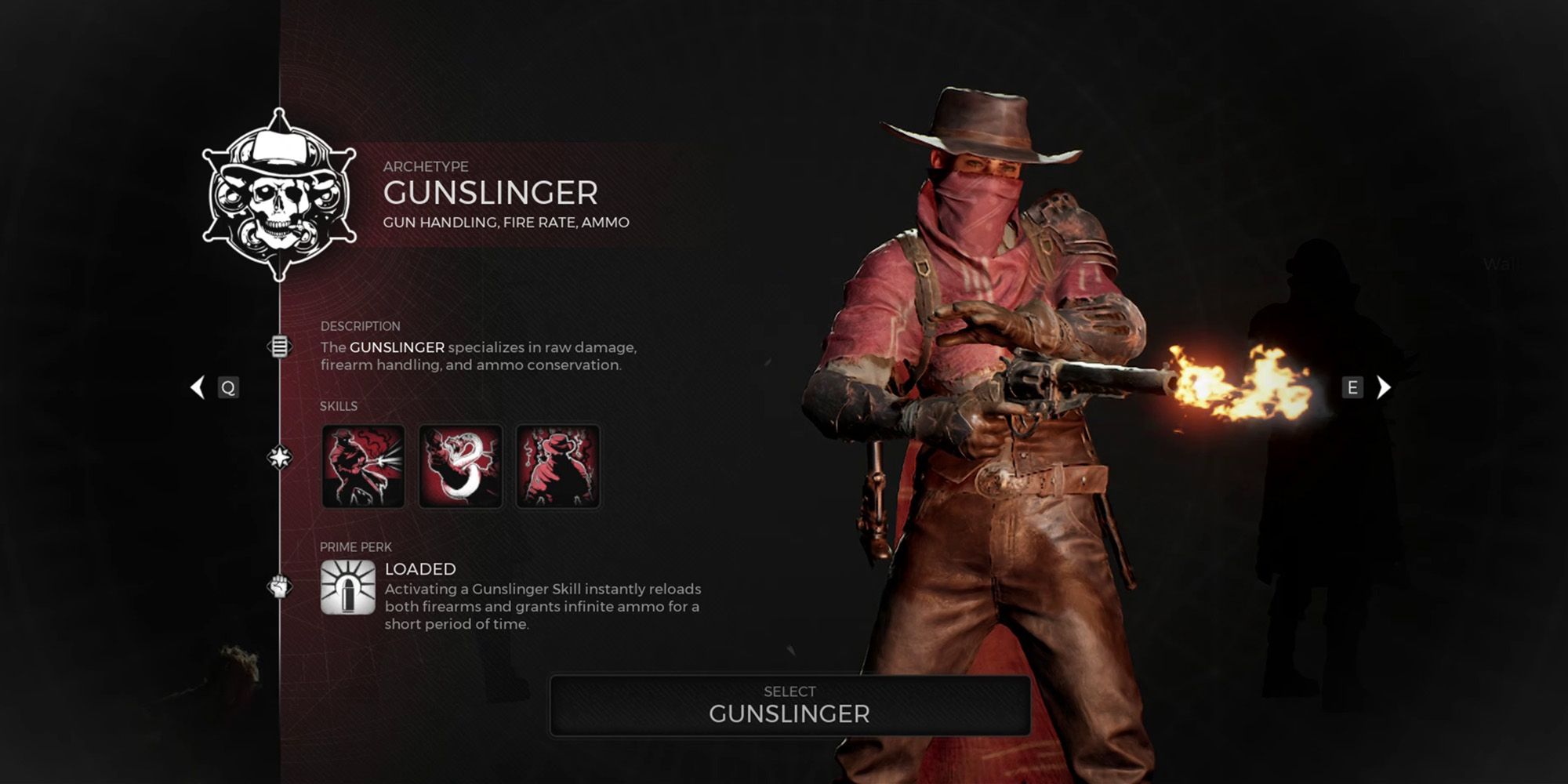 Remnant 2 - Gunslinger In Character Class Selection