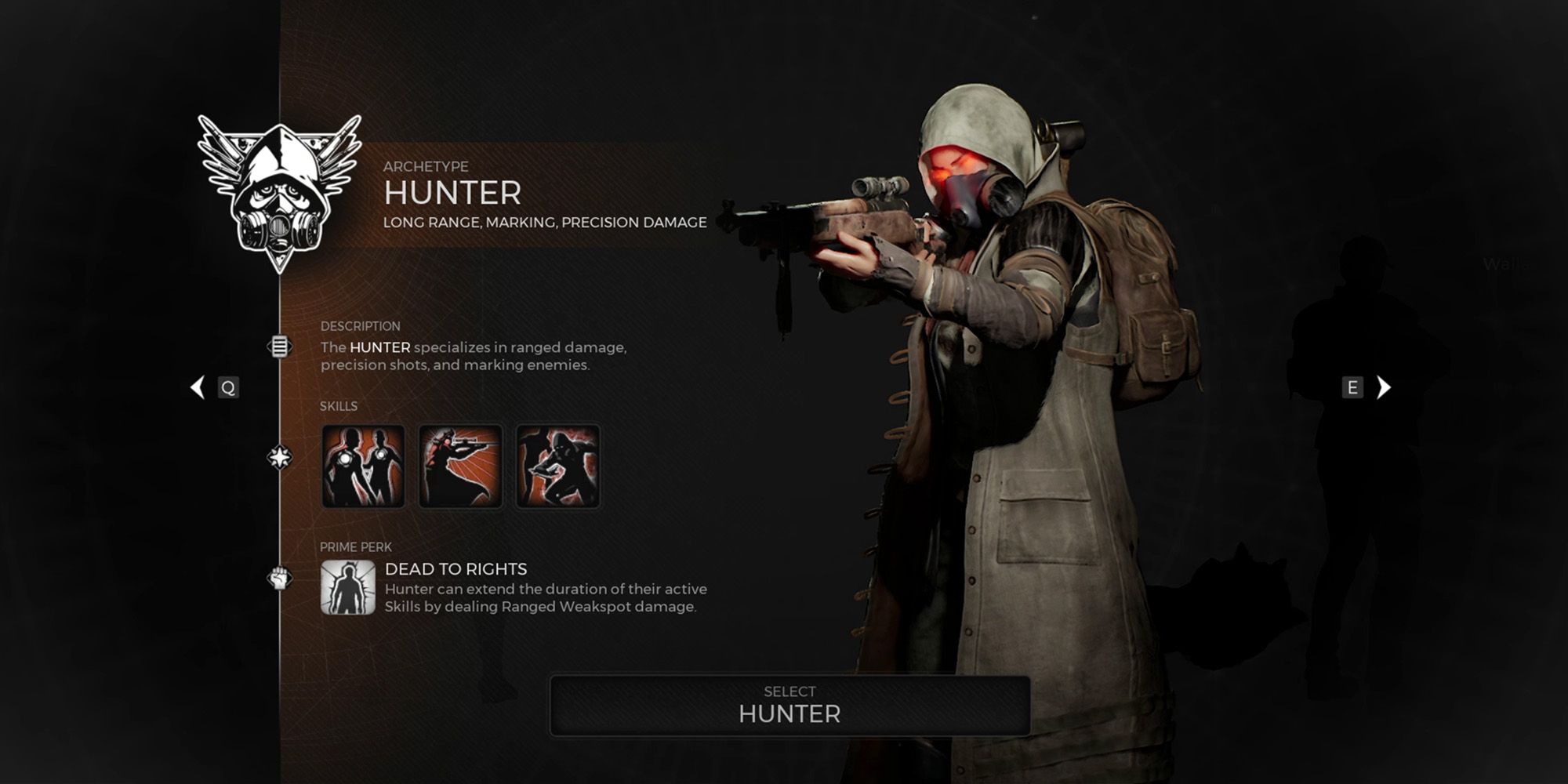 Remnant 2 - Hunter In Character Class Selection