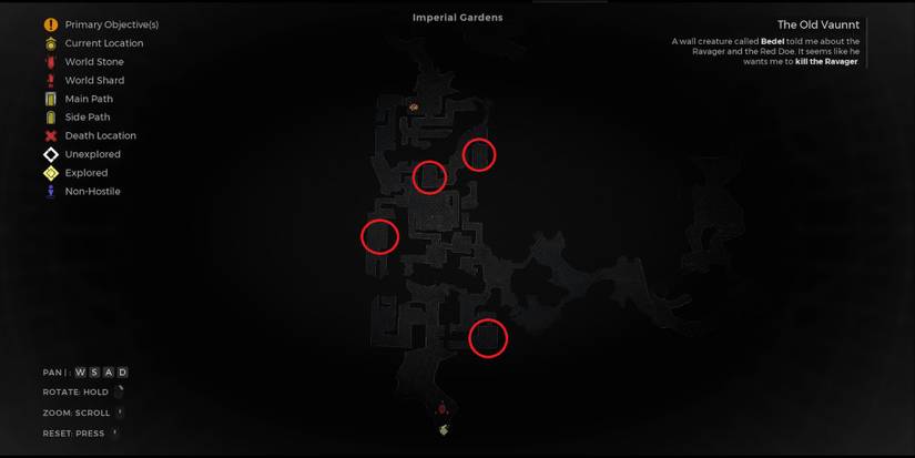 Symbol spawn locations in Remnant 2 Imperial Gardens