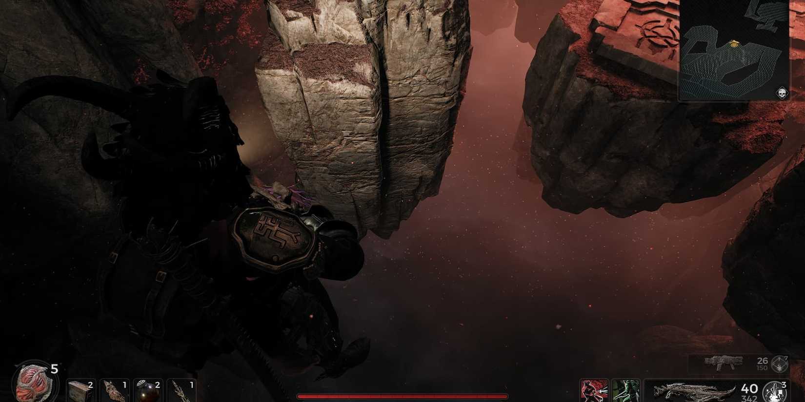 An invisible bridge in Remnant 2's Lament dungeon