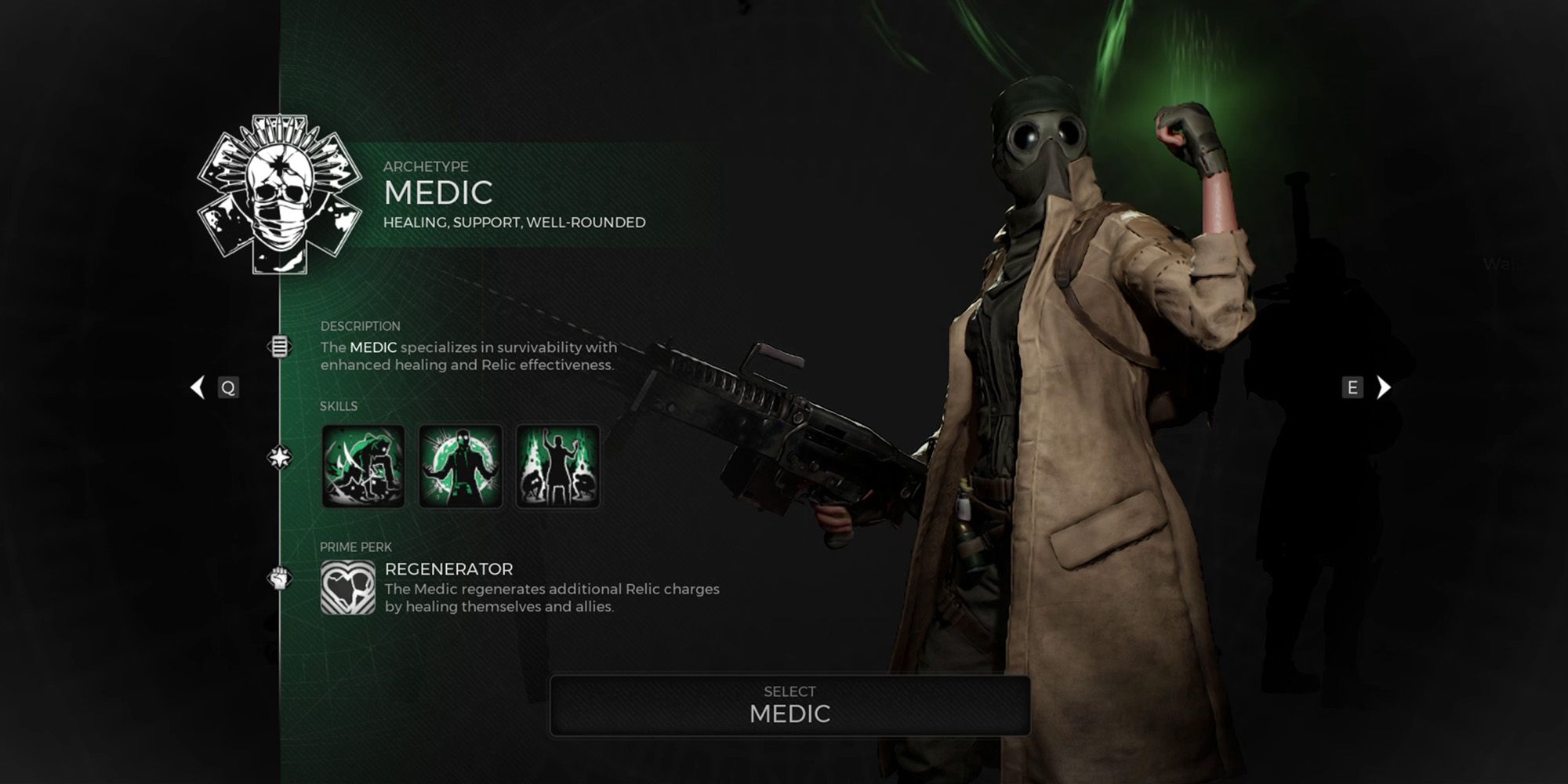 Remnant 2 - Medic In Character Class Selection