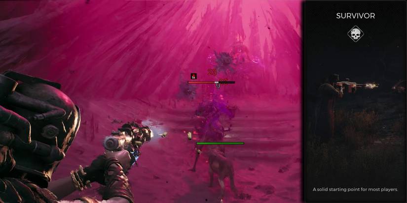 Remnant 2 - Survivor Difficulty Over Image Of Handler Fighting Restless Spirit In N'Rud