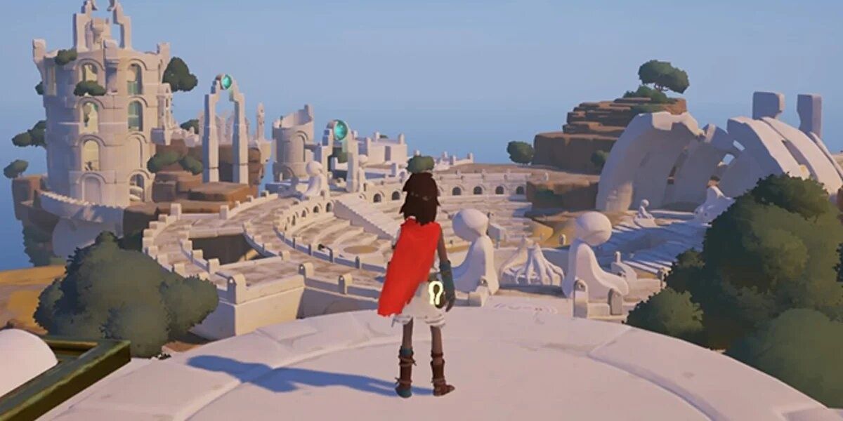 RiME protagonist looking out over a landscape 