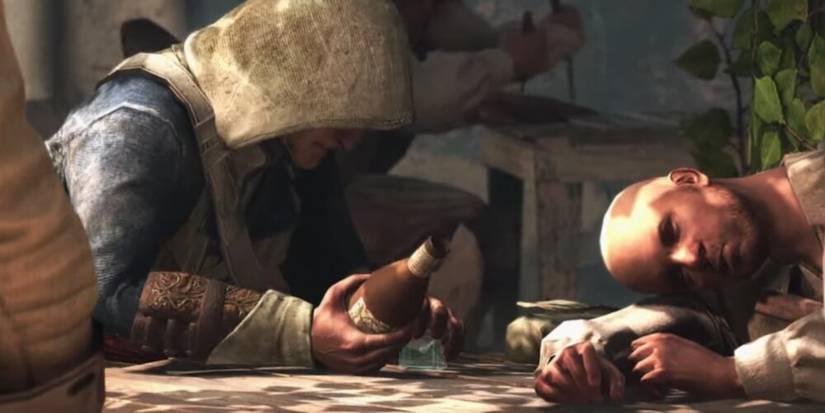 Edward Kenway Drinking In A Bar