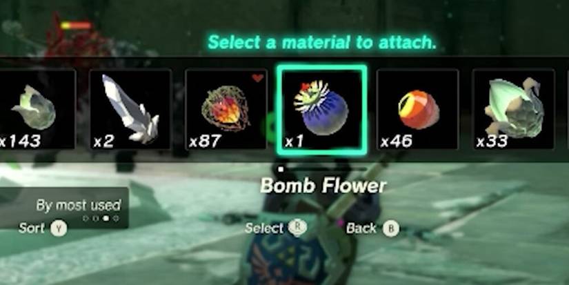 Link Attaching A Bomb Flower To His Arrow