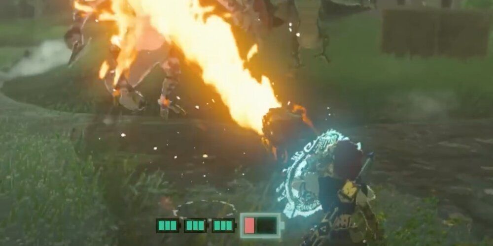 Link Using A Flame Emitter Shield