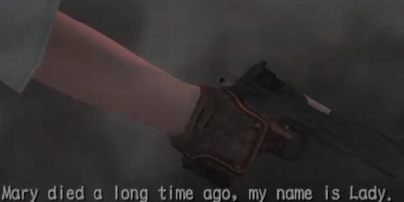 Lady Aiming A Gun At Her Father Arkham