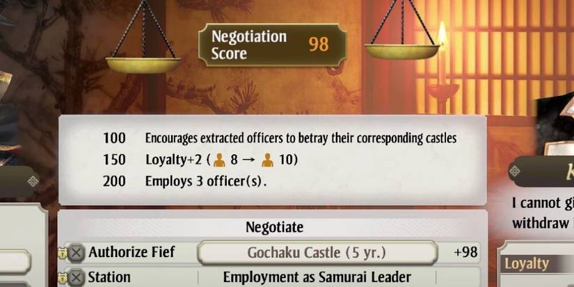 Cross Negotiation Screen