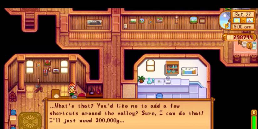 stardew valley robin town shortcut community upgrade