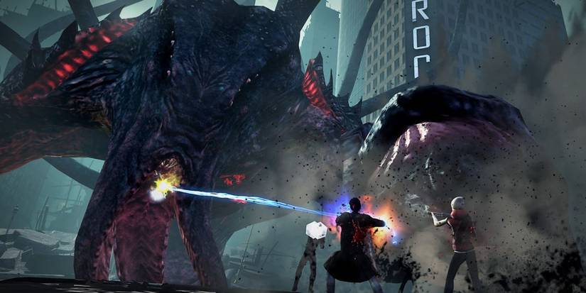 Secret world Legends protagonists fighting monster