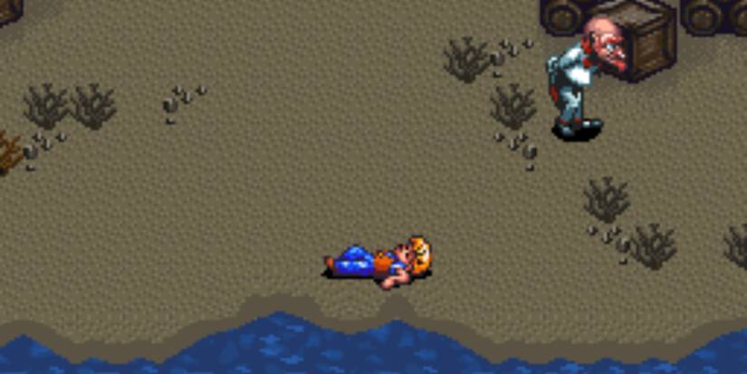 A girl lying on a beach