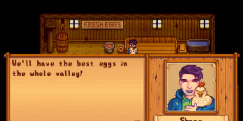 A screenshot of Stardew Valley townsperson Shane