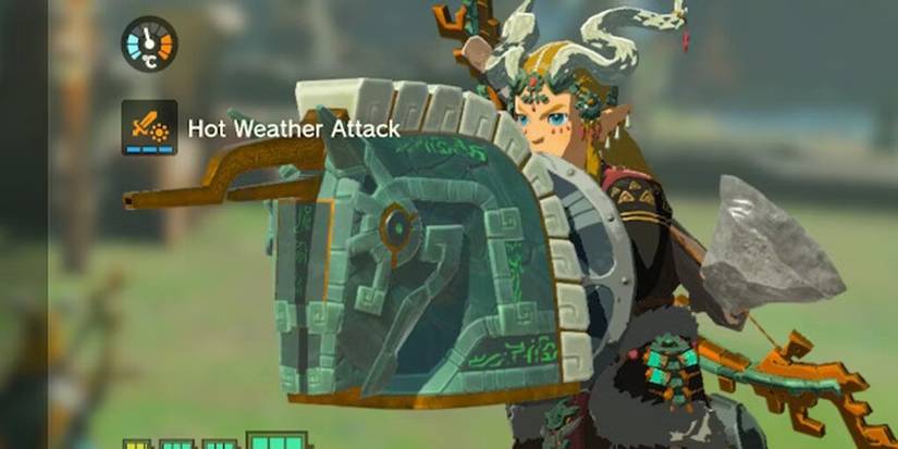 Link Wielding A Beam-Emitter Shield