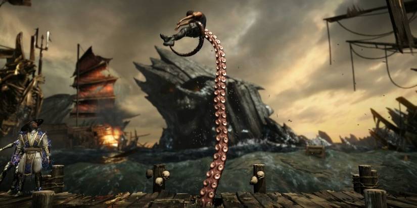 Tentacle Sprouting From The Water On The Kove Stage 