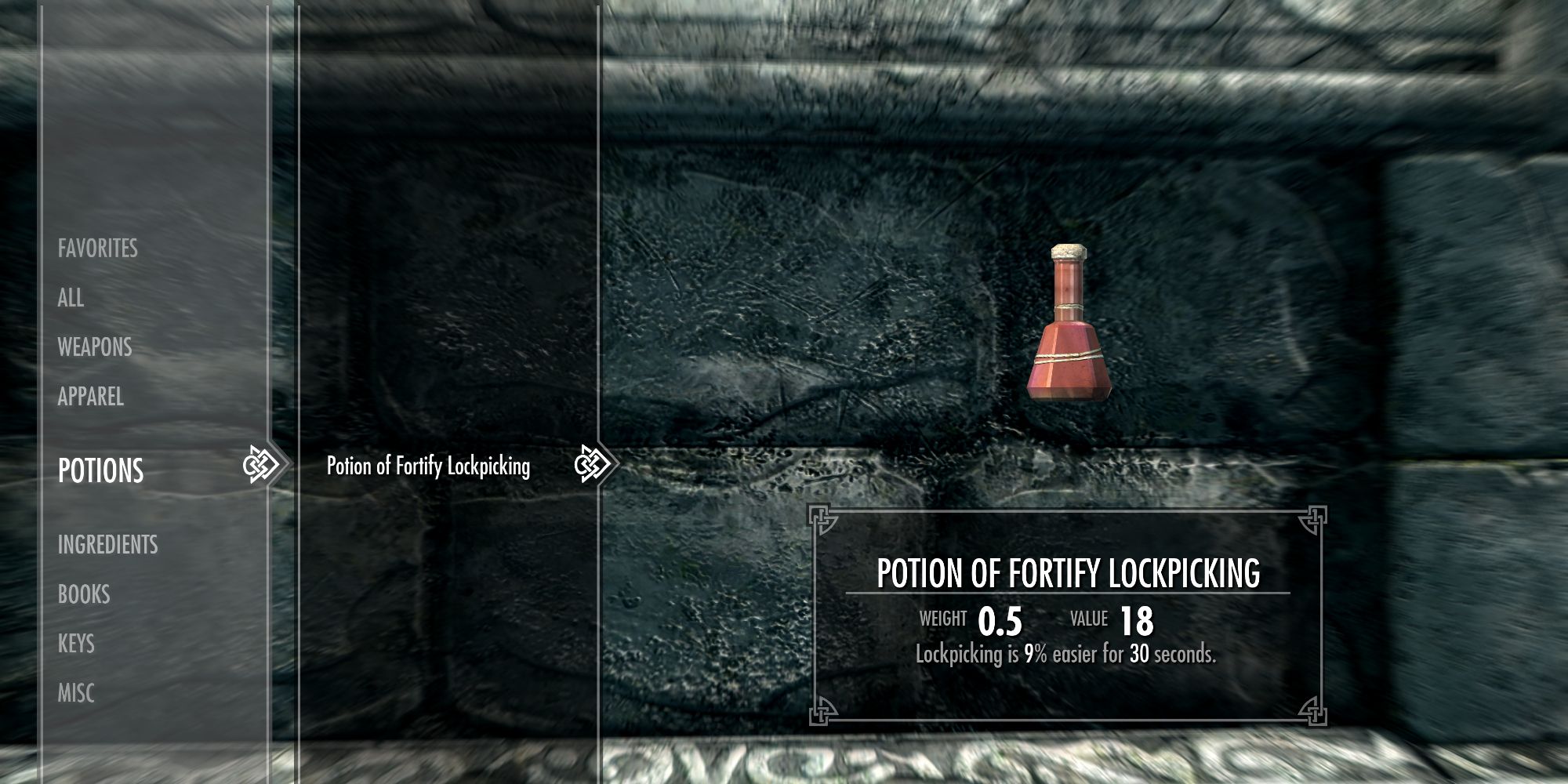 Skyrim: How To Make A Fortify Lockpicking Potion