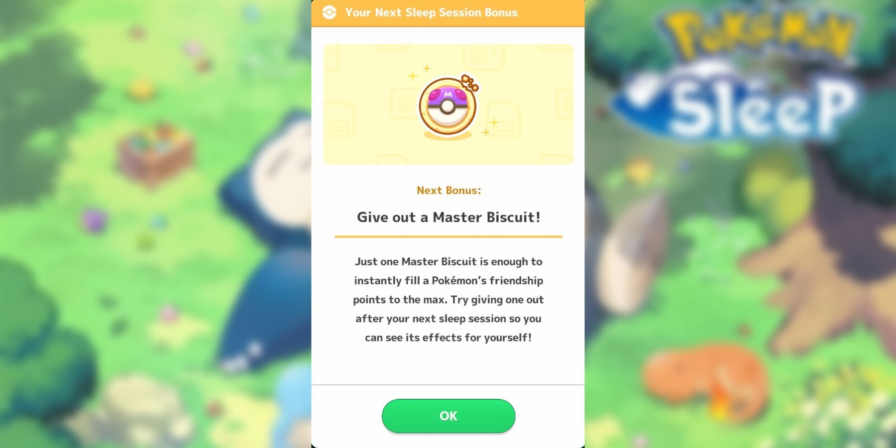 image showing a master biscuit as a sleep session reward in pokemon sleep.