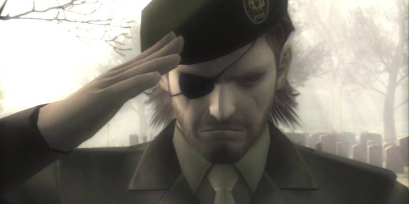 Solid Snake giving a salute