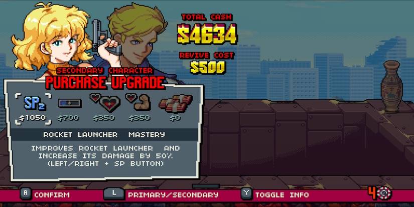 SP Proficiency in Double Dragon Gaiden Rise of the Dragons